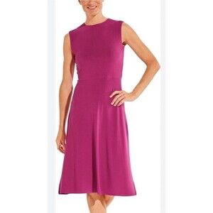 Coolibar Shirt Dress L Tierra Tank SPF 50+ Sun Protection Pink Purple Jersey